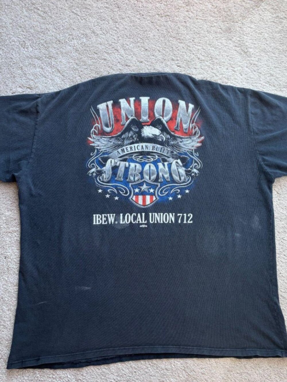 Vintage 90s Eagle Graphic Pocket T-Shirt Faded Black Size XL